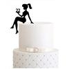 Manschin-Laserdesign Girl, birthday, statuetta per torte, topper per compleanno, compleanno ragazza, sweet 16, sweet 18, numero topper, compleanno, decorazione di compleanno, decorazione (nero, 22)