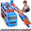 Dcceeo Camion Trasporto Giocattoli, Transporter Truck Macchinine Giocattoli per Ragazzi 3 4 5 Anni Camion Giocattolo con Pista da Corsa e 10 Macchine Macchinine Giocattolo Regalo per Bambini 3 4 5 6 7