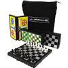 JJ PRIME JJPRIME - Set di 4 Giochi Da Tavolo Magnetici con Custodia | Giochi In Scatola Da Viaggio | Giochi Da Tavolo Portatili- Scacchi, Dama, Ludo, Scale e Serpenti Magnetic Gioco da Tavola Per Famiglia