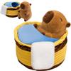 Gobesty Capibara Peluche, Simpatico Peluche Capibara, Realistico Pupazzo Capibara per Il Bagno Coton PP de Haute Qualité SûR per Bambini Adulti e Fans