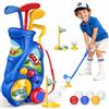 Naxudcoo Giochi Bambini 2 3 4 Anni: Giocattoli Golf Carrello Upgrade con Cintura Spalla, Gioco Educativo per Interni ed Esterni, Regalo Compleanno Natale Ideale per Bambini (Blu)