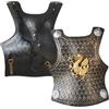 Genérico Costume Armatura Romana Bambini | PP, Salopette 37,5 x 33,5 cm, Spalla 17,5 x 11,5 cm, Braccio 17 x 9 cm | Bronzo/Argento Con Armatura | Costume Cavaliere Gioco Ruolo Per Bambino