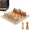 MARBLE RANGE Set di scacchi in marmo per adulti, 25,4 cm, fatto a mano, corallo e marrone scuro, con 32 pezzi di scacchi, 2 regine extra e scatola portaoggetti, gioco da viaggio di lusso, elegante per la