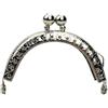 UDHSNJZG Chiusura Clic Clac per Borse 10 Pezzi 6,5 Cm Bronzo Antico Argento Telaio della Borsa in Metallo Moneta Bacio Chiusura Maniglia Fai da Te Accessori Hardware(Silver)