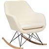 ATMOSPHERA CREATEUR D'INTERIEUR - Sedia a dondolo bouclette olmeto h83cm bianco