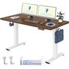 FLEXISPOT Scrivania Regolabile in Altezza 160×80 cm - Con Ganci e Piano Monoblocco 25 mm, Scrivania Ergonomica con Display LED Altezza e Funzione Memoria