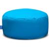 Bruni - Pouf rotondo, per interni ed esterni, ideale come poggiapiedi, per yoga o meditazione, taglia M, colore blu