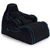 Game Over Bean Bag Chaise Longue per Video Gaming | Puff Poltrona Sacco | per Soggiorno e Interni | Tasche Laterali per Controller | Supporto per Cuffie | Design Ergonomico (Lich Blade)