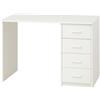 FRANKYSTAR Cassiopea - Scrivania con 4 Cassetti 110x56x73 cm per PC da Ufficio in Legno Bianca