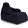 Game Over Bean Bag Chaise Longue per Video Gaming 120x65cm, Resistente all'acqua Schienale Poltrona a Sacco, Pouf Poltrona Sacco da Esterno con Tasche Laterali e Supporto per Cuffie (Pelle di Drago)