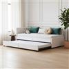 RXMORI Letto giornaliero allungabile con rete a doghe in legno, letto imbottito, divano letto estraibile 90/180 x 200 cm, letto singolo/matrimoniale con rete a doghe, letto multifunzione (90 x 200 cm