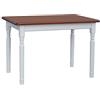 k koma Calvados - Tavolo da pranzo, 100 x 60 cm, in legno di pino massiccio, colore: bianco, miele