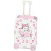 Generico 12 scatoline in Legno per Cerimonia Forma Valigia Trolley Comunione CRESIMA Laurea Matrimonio Nascita Bambino Bambina portaconfetti Porta Confetti (Bambina Rosa)