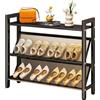 Generic Scarpiera sottile in metallo per corridoio, per scarpe sottili, mensole angolate in rete, ripiano superiore per armadio e telaio della porta, colore nero, facile da montare (lunghezza 70 cm)