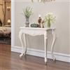 SEIFE Elegante consolle bianca con finiture oro/argento, tavolo d'ingresso vintage, tavolino d'appoggio con contenitore per soggiorno e corridoio, atrio, facile da montare(White+Silver,90cm/35.4in)