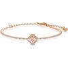 Swarovski Bracciale rigido Una, Quadrifoglio, Rosa, Placcato color oro rosa