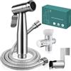 Pugrwei Spruzzatore portatile per bidet per WC, in acciaio inox SUS304, con tubo anti-perdite e alta pressione, ideale per lavaggio femminile, pulizia pannolini e doccia musulmana