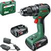 Bosch Trapano con percussione a batteria UniversalImpact 18V-60 (2 batterie da 2,0 Ah, sistema 18 Volt, in valigetta