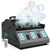 U`King Macchina del fumo 1500W con bolle e telecomando, Macchina del bolle di sapone RGB a 18 LED, per feste, DJ, Halloween, Natale, matrimonio