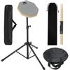 Helweet Drum Practice Pad, Set Di Pad per Esercizi, Pad per Batteria Silenzioso, Pad per Esercizi Batteria, Drum Pad Set con Bacchette, Mensola e Borsa Di Stoccaggio, Tamburo In Gomma per Principianti