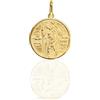 forme di Lucchetta - San Cristoforo Medaglia d'Oro 14 carati - 'Sanctus Christophorus - Patronus Viatorum' - Gioiello Religioso Made in Italy