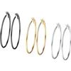 PROSTEEL 1/3 Paia Set Orecchini a Cerchio Donna Diametro 30/50/70/100MM Stile Vintage Y2K Minimalismo Argento Nero Oro Impermeabile di Alta Qualità