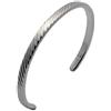 Arfasatti Bracciale Rigido in Argento 925 Uomo Rigato Fatto a Mano