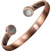 Kerdynelle Bracciale in rame puro con 6 potenti magneti, idea regalo bracciale magnetico uomo donna, ottimo regalo di compleanno, bracciale unisex + scatola regalo (polso 16,5-19,5 cm)