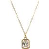 Zinello Design TILOVE - Collana Donna Placcata Oro 18K con Zircone Brillante - Gioiello Elegante - Pendente Sottile - Catenina Regolabile 42+5cm - Confezione Regalo con Biglietto Personalizzabile