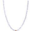 BERGERLIN Collana di calcedonio bianco - catena bianca - oro - XS-S