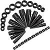 Longbeauty 36 pezzi, 10 mm - 20 mm, kit di allungamento per orecchio, dilatatore per orecchio, dilatatore e dilatatore in silicone duro, 10MM-20MM, Acrilico, Nessuna pietra preziosa