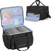 Yarwo Custodia Trasporto per Stampante Compatibile con HP OfficeJet Pro/DeskJet/Smart-Tank/Epson EcoTank, Borsa Rimboccata con Base Rigida & Divisori per Inchiostro, Carta & Articoli da Ufficio