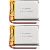 Uxney 3,7 V 3000 mAh Batteria LiPo ricaricabile, batteria al litio-polimero 803040 con protezione PCM, connettore Micro-JST 1,25 mm a 2 pin per ESP32, Arduino, NodeMCU, drone RC (confezione da 2)