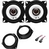 IPNOSIS Kit 2 Casse Posteriori Alpine SXE-1025S Per Fiat Bravo Dal 2007 In Poi Con 2 Supporti Posteriori e 2 Connettori