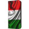 Mixroom - Custodia Cover Case a Libro per iPhone 14 con Stand in Ecopelle Chiusura Magnetica Portafoglio Parte Interna in TPU Morbida Fantasia Bandiera Italia F85