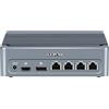 AIOPCWA N150 Mini PC 10Gbit Firewall Appliance (N100 upgrade), 2 Port 10GbE RJ45 Mini Computer with 2 x 2.5GbE i226-V LAN, Micro PC Server DDR5 8GB RAM 128GB SSD, USB-C, 2-NVMe