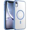 TOCOL Cover Magnetica per iPhone XR 6,1 Pollic, Compatibile con MagSafe, Custodia Antiurto Traslucida Opaca, Blu Chiaro