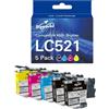 Superprint LC521 - Cartucce multipack compatibili con Brother LC521 LC521VAL per stampante DCP-J1260W DCP-J1310DW DCP-J1313DW DCP-J1360DW DCP-J1460DW (standard)