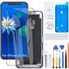 H&LYCYJ Display per iPhone 11 Pro A2215 A2160 A2217 LCD di ricambio 3D Touch Full HD Touch ID Digitizer cornice di montaggio, adesivo impermeabile, kit di riparazione