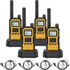 Retevis RB648 Plus Walkie Talkie Professionali, Ricetrasmittenti Lungo Raggio, IP67 Impermeabili, Chiamata di Gruppo, 2000 mAh, VOX, Auricolari Walkie Talkie per Industria (4 Pezzi, Giallo)