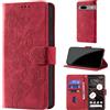 CaseGla Cover per Google Pixel 7A [Blocco RFID] Custodia Portafoglio Premium Pelle PU Wallet Case Flip Libro con Porta Carte Slot Supporto, Rosso