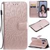 MHHQ Cover per Huawei P30 Lite Custodia di Pelle Case Flip Portafoglio Retro Libretto Magnetico Protettiva Non Graffi Funzione Supporto Bumper Fiore Girasole per Huawei P30 Lite - Oro Rosa
