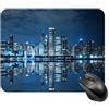 Yeuss, tappetino rettangolare antiscivolo per mouse Chicago Downtown at Night Gaming 200 mm x 240 mm