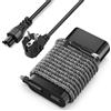 YKEJCLD Caricatore USB C sottile da 65 W per laptop, ricambio per HP Envy X360, Spectre X360, Elitebook, Chromebook, Pavilion, Elite x2 Travel di tipo C con cavo intrecciato