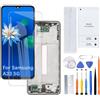 H&LYCYJ Display per Samsung Galaxy A33 5G TFT A336E A336B A336B/DS - Kit di ricambio per schermo LCD (nero con cornice, senza impronte digitali