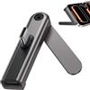 HAUXGOGO Adattatore da USB-C maschio a USB-C femmina (angolo retto di 90 gradi), supporta ricarica rapida PD da 240 W e trasferimento dati a 480 Mbps, con funzione di supporto per telefono