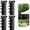 Rainway 4 sacchi di sabbia per tenda padiglione nero ponderato tessuto Oxford 600D con rivestimento in PVC impermeabile 22x50 cm Sacco di sabbia per campeggio giardino e fissaggio esterno