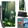 Haninsuze Cover per Motorola Moto G14, Farfalla | Pelle PU Portafoglio, Porta Carte, Magnetica, Libro, Antiurto Custodia