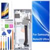 HLYGZX Display per Samsung Galaxy Note 20 Ultra 4G/5G LCD Schermo di Ricambio TFT, N985F Display Schermo Kit di Riparazione (Bianco con Telaio, Senza Impronta Digitale, Schermo Non Curvo)