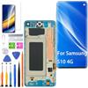 HLYGZX Display (blu con cornice) per Samsung Galaxy S10 4G LCD di ricambio TFT, G973F G973U G973W Display Touch Digitizer Assembly Kit di riparazione (senza impronte digitali, non curvo Screen)